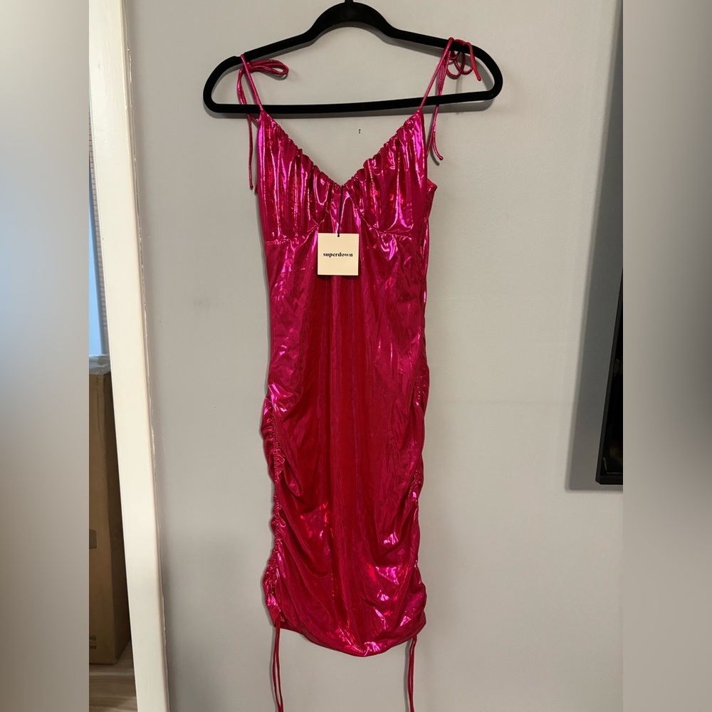 Superdown manuela ruched mini dress size small NWT - Picture 4 of 8